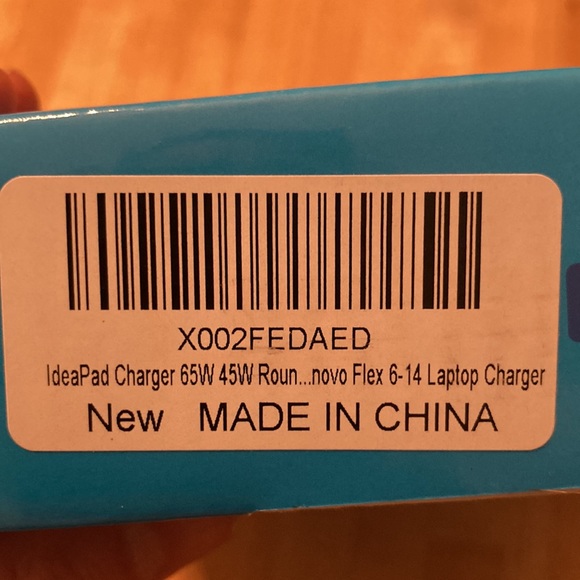 Laptop charger. IdeaPad Charger 65W 45W Round. Novo Flex 6-14 - Picture 3 of 4